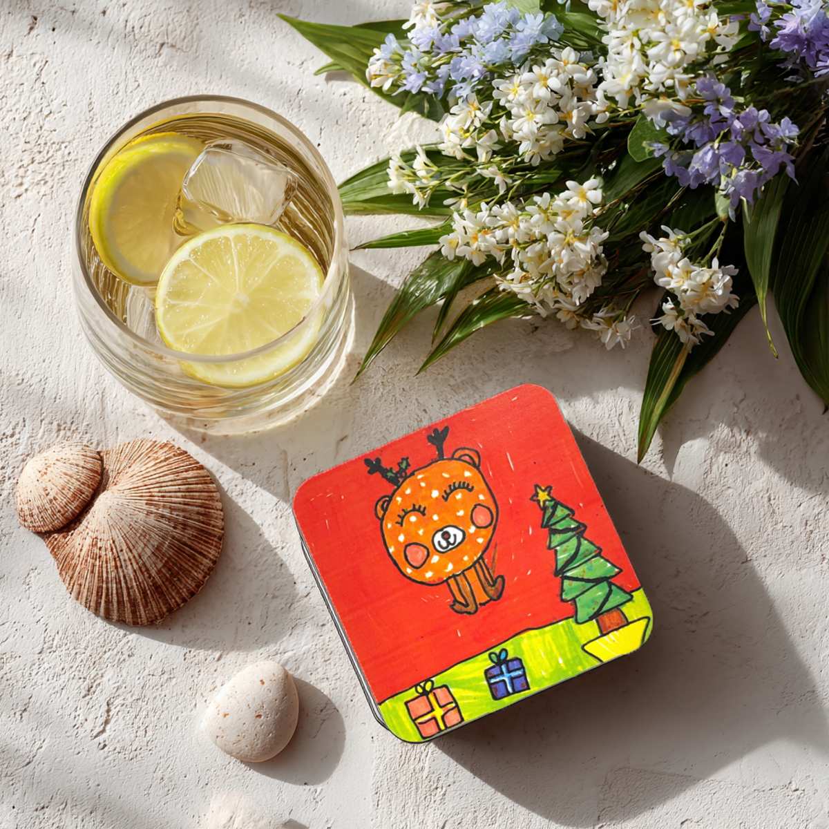 Personalised Coaster featuring artwork by child reference 84D7JD